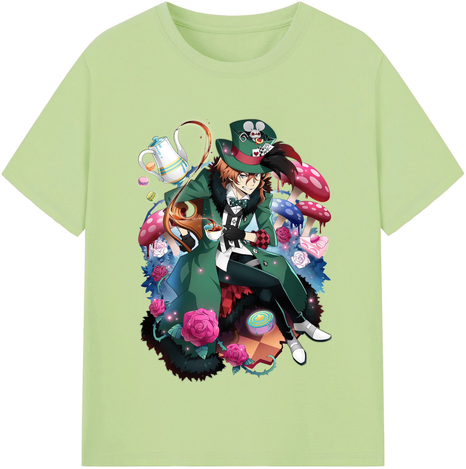 （画像用） 文豪ストレイドッグス Bungo Stray Dogs 綿100％半袖Tシャツ（フロントプリント）
